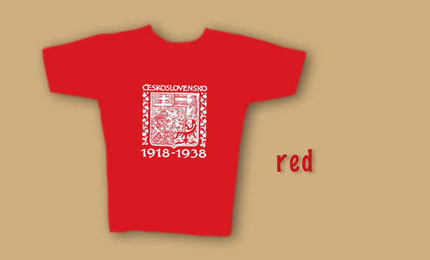 tričko s potiskem středního státního znaku meziválečné ČSR